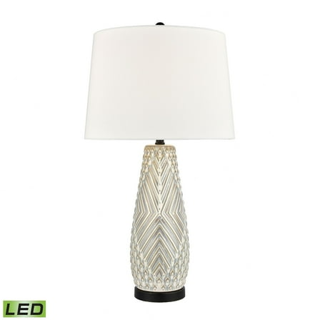 Elk Home 16-Inch Wide Whitland Table Lamp, Transitional, Gray Glazed