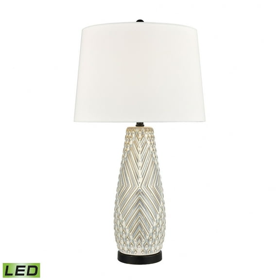 Elk Home 16-Inch Wide Whitland Table Lamp, Transitional, Gray Glazed