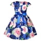 thumbnail image 3 of Vestido de verano con estampado de rosas para niñas, vestidos de princesa para bodas, fiestas de cumpleaños, vestidos de satén para niñas, ropa de Navidad, 3 of 5