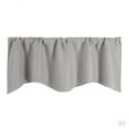 thumbnail image 1 of Cenefa De Color Sólido De Panel De Cortina Corta De 2 Piezas Para Ventanas De Cocina Gris Claro, 1 of 6