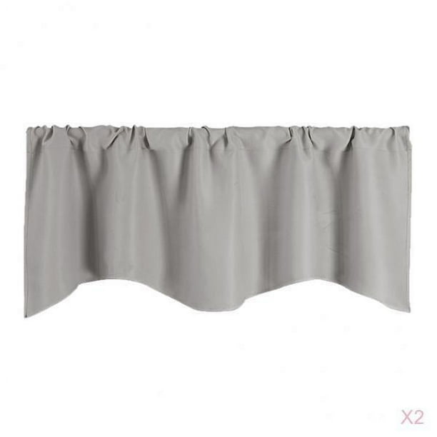 2x Cenefa Decorativa de Puerta de Ventana para Cortinas de Cocina con Tirador 132x46 Cm
