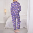 thumbnail image 3 of Bingfone Womens Pajama Sets Pugs and Flowers Print,Long Sleeve Loungewear Pajamas Set-Large, 3 of 8