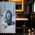 thumbnail image 3 of Erosebridal 8 Ball Shower Curtain 72Wx78L Mint Bath Curtain, Navy Mint, 3 of 5