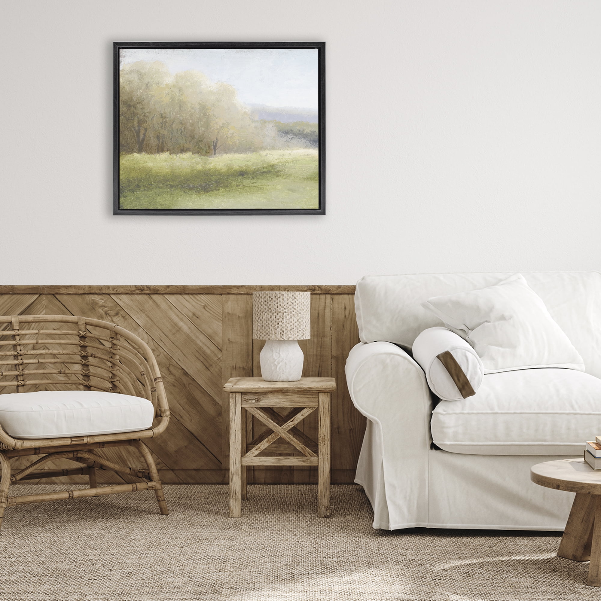 Stupell Industries Within a Familiar Place Landscape Black Framed Floater Canvas Wall Art, design by Michael Marcon