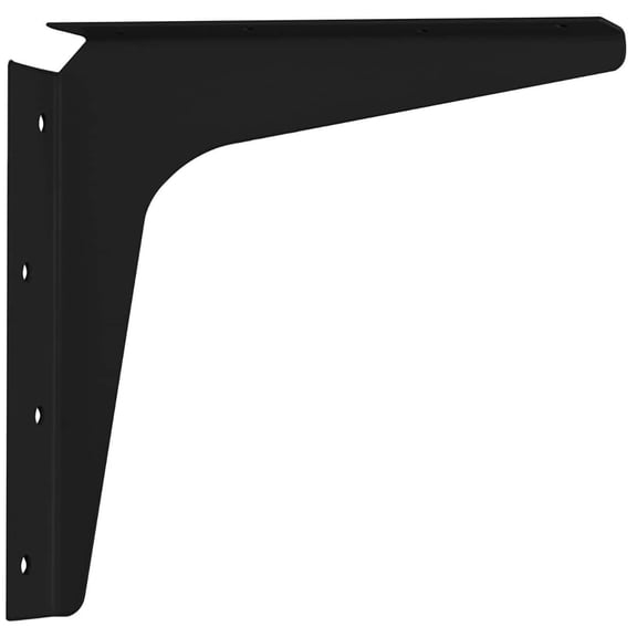 Rok Hardware Countertop Workstation 18" x 18" Black L Shaped Bracket, 500Lb Load Capacity
