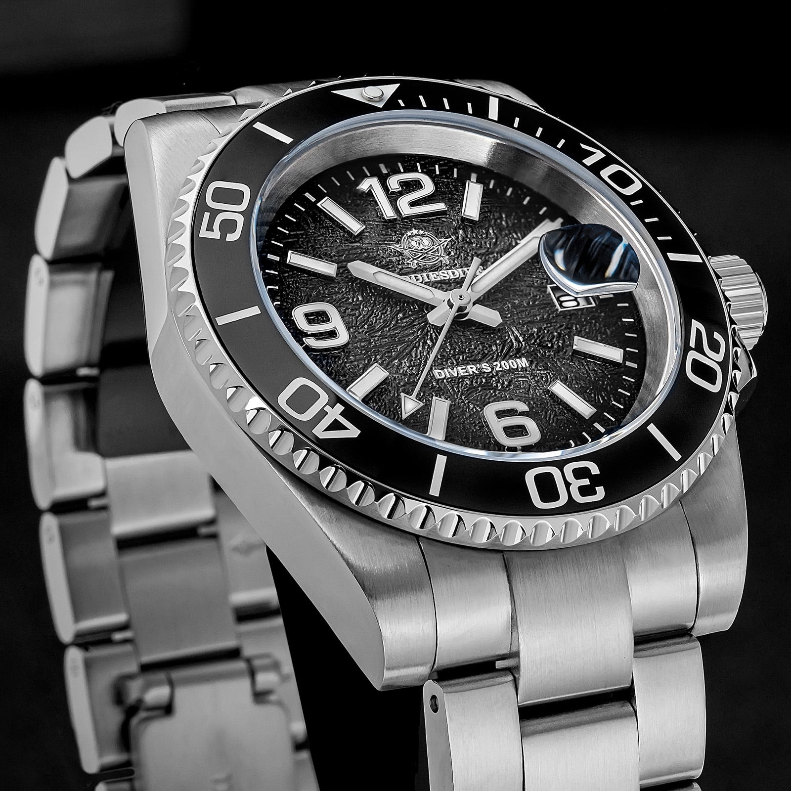 ADDIESDIVE Men's Military Dive Watch -Japanese Quartz, 200m Waterproof, Luxury Quartz Watch Luminous 316L Steel Unidirectional Bezel Analog Watches for Men