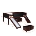 thumbnail image 6 of ASTARTH Twin Size Loft Bed with Two Storage Boxes,Multi-Functional Wood Loft Bed with Climbing Frame,Slide and Guardrails for Girls/Boys,used for Bedroom Dorm,child room (Espresso), 6 of 9