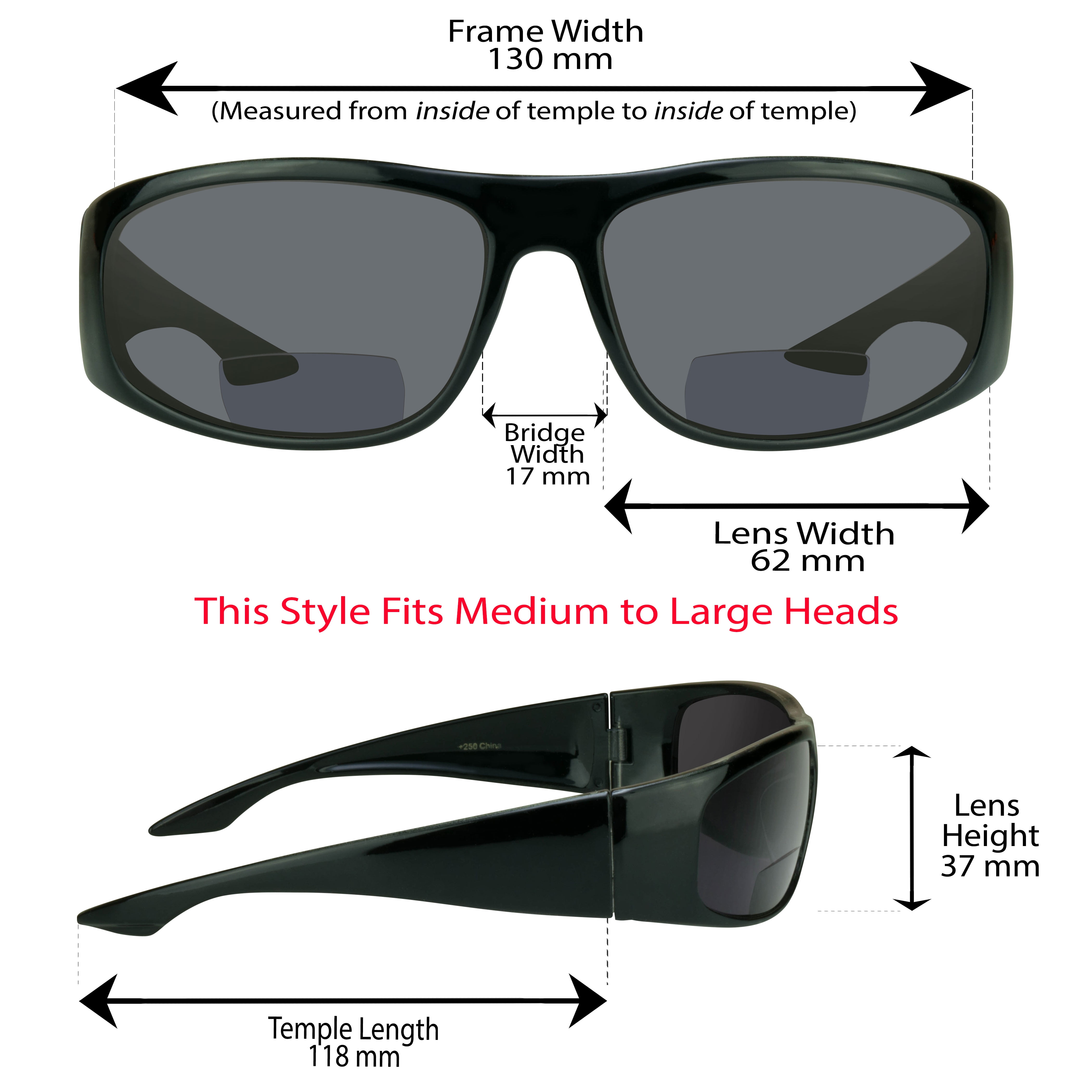 proSPORT 2 Pairs BIFOCAL Sunglasses for Men and Women. Sporty Wraparound Full Frame with Nearly Invisible Line