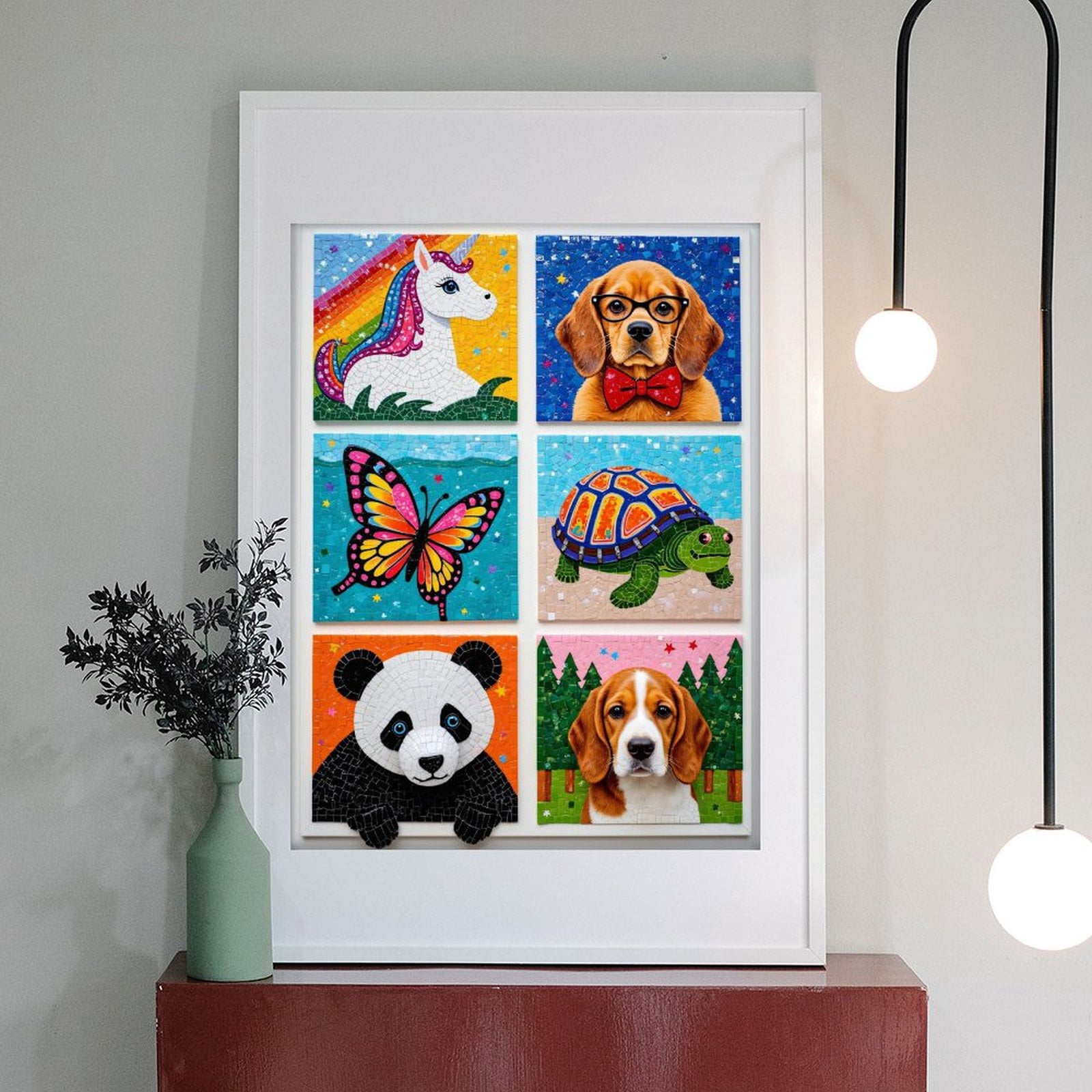Diamond Art Kit for Adults, Mosaic Art Animals Whimsical Scenes Diamond Painting for Adults Beginners, DIY Diamond Art Painting Kits, 5D Diamond Painting Crafts for Home Decor 12x16 Frameless