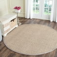 thumbnail image 1 of Safavieh Natural Fiber Collection NF114P Border Basketweave Tapis de Prairie Marine, 4' x 4' Rond, Gris, 1 of 2