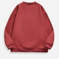 thumbnail image 5 of HAPIMO Men's Loose Basic Pullover Fleece Sweatshirts Solid Color s Fashion Comfy Daily Casual Sport Long Sleeve Athletic Tops Holiday Crew Neck Tees Wine XL, 5 of 5