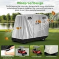 thumbnail image 3 of 10L0L Golf Cart Cover, 4 Passenger Golf Cart Storage Cover Universal for EZGO, Club Car, Yamaha, 420D Waterproof Rainproof Sunproof Dustproof Protection Golf Cart Accessories-Silver, 3 of 7