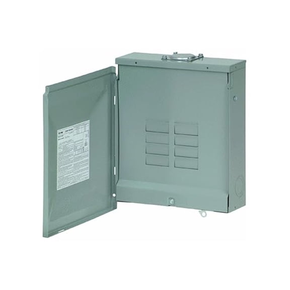 125 Amp Outdoor Load Center - 12 Circuit - Rainproof Steel Enclosure - BR Series - 6 Spaces - 120/240V - Electrical Panel