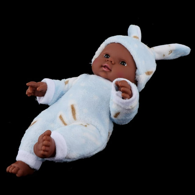 Muñeca de Vinilo Negra Yotijar para Niñas de Cumpleaños Muñeca Reborn de Vinilo
