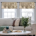 thumbnail image 4 of LALILO Kitchen Curtain Valance Antique Old Map Asia Rod Pocket Window Curtain 52"x 18" Set of 2, 4 of 7