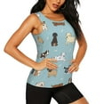 thumbnail image 2 of Fotbe Dog Pets Womens Loose Fit Casual Flowy Slim-Fit Tank Tops Athletic Round Neck Trendy Sleeveless Summer Tops for Gym and Yoga-XX-Large, 2 of 9