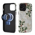 thumbnail image 2 of FKBRCL4U for iPhone 14 Plus Compatible with Magsafe Case White Marble Green Holly Leaves Golden Christmas Pattern for Girl Boy Full Body Magnetic Design Soft Silicone Protection, 2 of 7