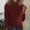 Brick Red, variant on Women's Mock Neck Top Sweater Lightweight Long Sleeve Soft Knit Pullover Tops Plain Crew Neck Thin Jumper Soft Knit Sweater Elegant Warm Winter Sweater Wool Pullover Women Grey Xxl