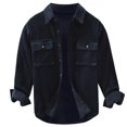 thumbnail image 1 of XDZJLR Men Shirt Spring And Winter Cargo Loose Pocket Coat Shirts for Men, 1 of 7