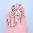 thumbnail image 3 of Anillos Dobles De Escorpión Punk, Anillos De Aleación De Diamantes De Imitación Pavimentados, Anillo Grande De Animal Con Personalidad Genial, Joyería De Estilo Rock Para Mujer Monstrate AP005952-00, 3 of 6