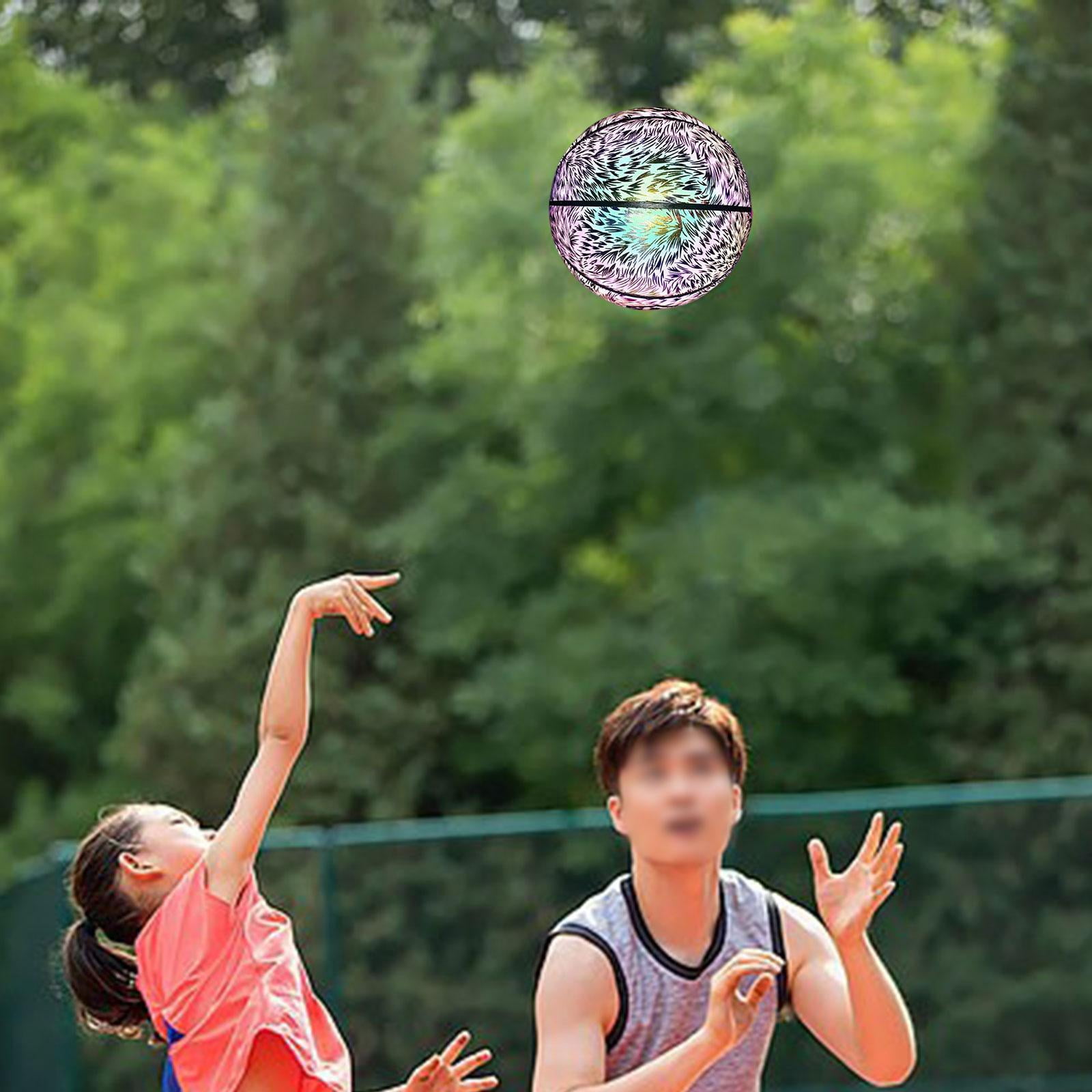 PU Glowing Basketball Training Equipment Glow in The Dark for Girls Boys Style C