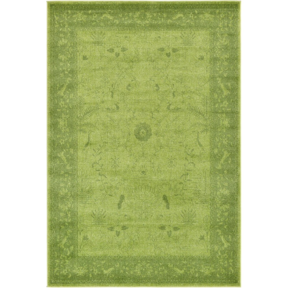 Unique Loom Floral Traditional Area Rugs, Green