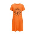 thumbnail image 5 of Somuwie Large size short Halloween women's nightdress with chest print round neck short sleeves short nightdress, 5 of 5