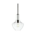 thumbnail image 3 of JONATHAN Y Watts 10.5" 1-Light Mid-Century Modern Iron/Glass LED Pendant, Oil Rubbed Bronze/Clear, 3 of 10