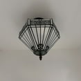 thumbnail image 4 of Tiffany Ceiling Lights Fixture White Stained Glass Hexagon LED Bulbs Included for Living Room Bedroom Kitchen 12"W*12"D*12"H, 4 of 5