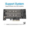 thumbnail image 4 of M.2 NGFF to Desktop PCIE x4 x8 x16 NVMe SATA Dual SSD PCI Express Adapter Card, 4 of 5