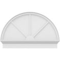 thumbnail image 3 of Ekena Millwork 40"W x 26-3/4"H x 2-3/4"P Half Round 3 Spoke Architectural Grade PVC Combination Pediment, 3 of 7