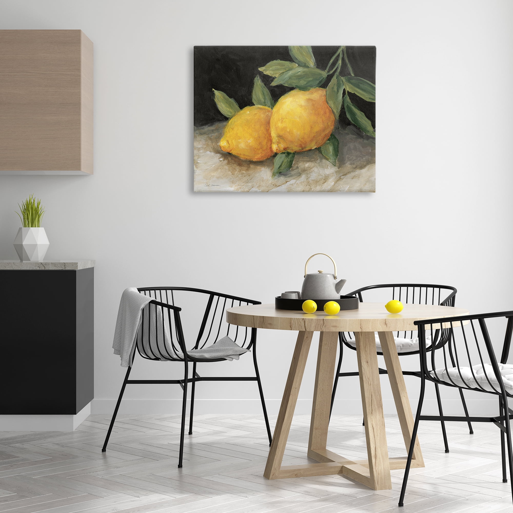 Stupell Industries Pair of Lemons Still Life Food & Beverage Painting Wrapped Canvas Art Print Wall Art, 40 x 30