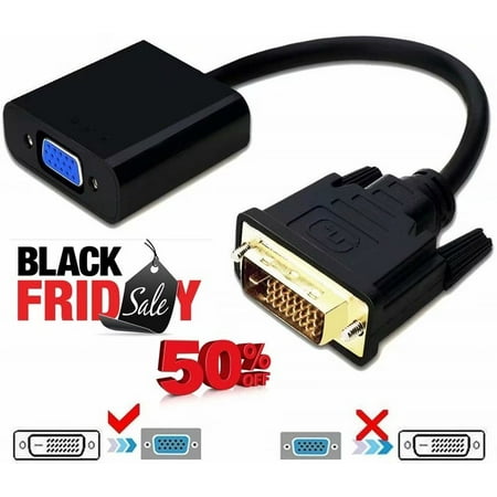 Active DVI-D Link 24+1 Male to VGA Female M/F Video Cable Adapter Converter,Black Friday / Cyber Monday (Best Cyber Monday Electronics Deals 2019)