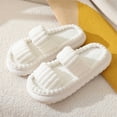 thumbnail image 2 of Slippers for Women,Slippers Indoor Warm Winter Home Shoes Cozy Comfortable Soft Lined On Flat Heel,Womens Slippers,White,7.5, 2 of 7