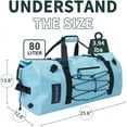 thumbnail image 3 of 80L Dry Bag Large Waterproof Bag Roll-Top Heavy Duty Fishing Duffel Bag with Durable Straps & Handles for Kayaking Paddle boarding Boating Rafting Fishing, 3 of 7