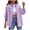 Purple, variant on IROINNID Women's Denim Jacket Turndown Lapel Solid Color Long Sleeve Casual Button Loose Denim Jacket With Burrs And Holes, Purple