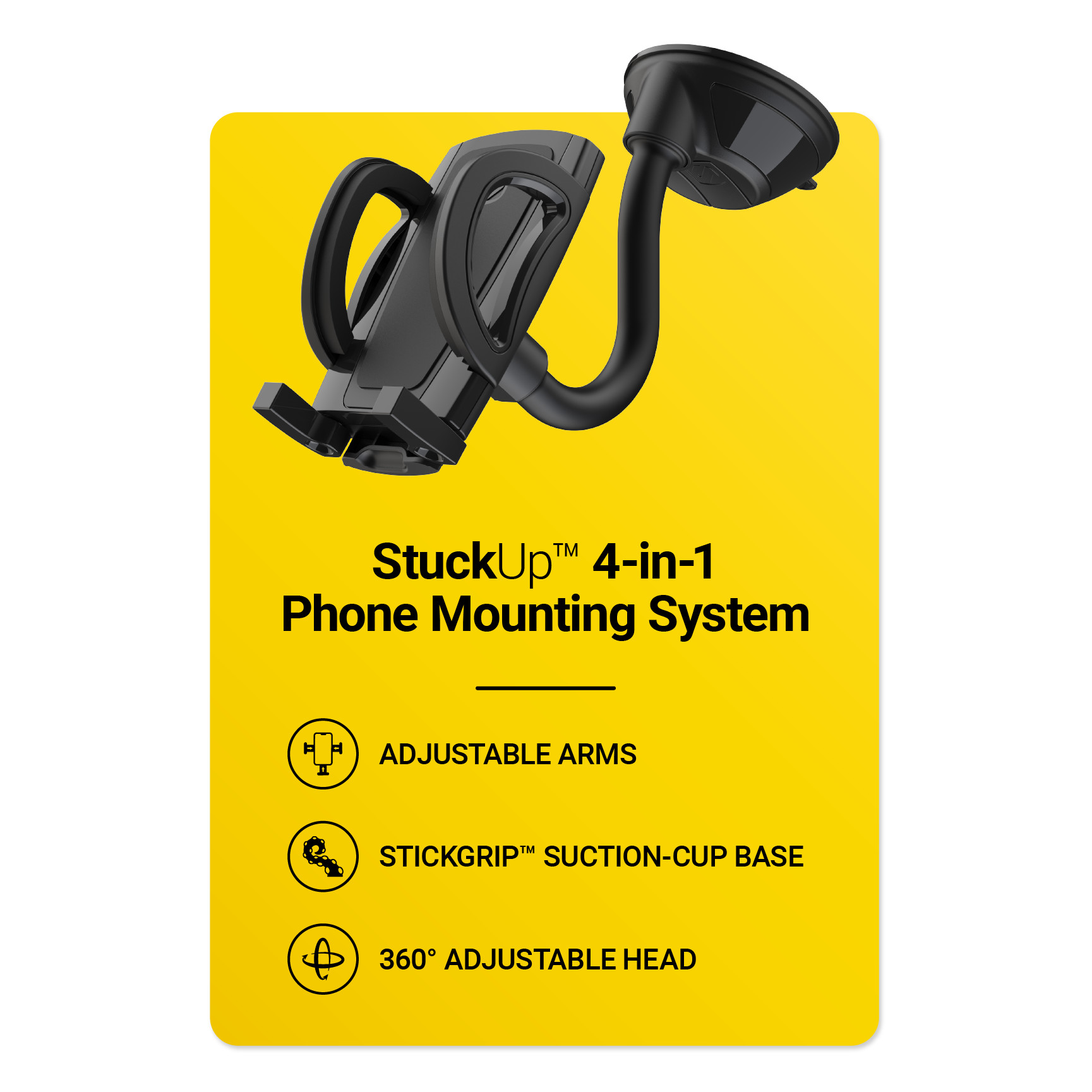 Scosche 4-in-1 StickGrip Suction Cup Phone Mount photo 1
