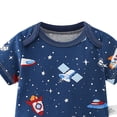 thumbnail image 4 of Agkizg Baby Boy Cotton Printed Short Sleeve Bodysuit, Summer Lightweight Romper for Newborn Infant, 4 of 5