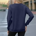 thumbnail image 6 of Aobny Long Sleeve Womens Clothes 1/4 Zip Navy Blue Crew Neck with Pocket Sweatshirts Women Winter Clothes,XL, 6 of 6