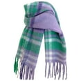 thumbnail image 4 of UJNDER Loop Yarn Plaid Scarf for Cozy Warm Winter Fashion Soft Textured Wrap Shawl Elegant Everyday PP1 One Size, 4 of 4