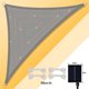 thumbnail image 2 of Vela de sombra triangular 150 LEDs 325 x 325 x 300 cm - Gris, 2 of 5
