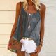 thumbnail image 1 of Puntoco Blusas sin mangas para mujer Blusas casuales sin mangas con cuello redondo y estampado de moda para mujer, 1 of 5