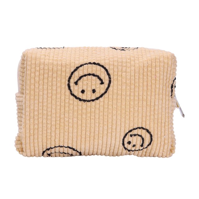 Bolsa de cosméticos de pana, bolsa organizadora de cosméticos lavable, portátil para regalos navideños Ehuebsd Cuidado Belleza
