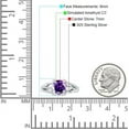 thumbnail image 7 of Round Split Shank Ring Amethyst Cubic Zirconia White Tone 925 Sterling Silver, Size 6, 7 of 7