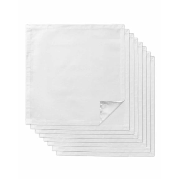 Cloth Napkins Set of 8 - 20x20 Inches, White Washable Reusable Table Napkins, Modern Simple White Backdrop Soft & Absortbent Dining Napkin for Party Wedding Hotel Restaurant