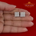 thumbnail image 2 of King of Bling's 0.50ct Diamond 925 Sterling Silver White For Men's / Women's Square Earrings, 2 of 12