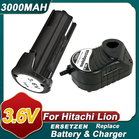 3.6V 3000mAh Battery +Charger set For Hitachi 326263 326299 EBM315 NT65GB DB3DL