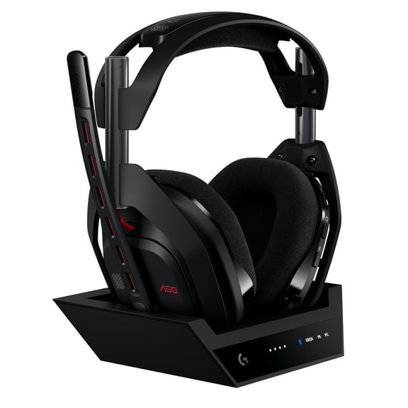 Logitech G Astro A50 LIGHTSPEED Wireless Gaming Headset   Base Station (Gen 5), PRO-G GRAPHENE, 3-System Switching, USB-C to Xbox, PS5, PC/Mac or Nintendo Switch, Bluetooth , Black