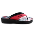 thumbnail image 3 of Aerosoft Cara Comfy Thong Strap Printed Footbed Flip Flop Sandals for Girls, 3 of 5