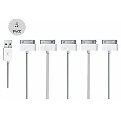 justjamz basic usb 30 pin (5 pack) 3 feet 1 meter sync and charging cable fits iphone 4 4s 3g 3gs ipad 1 2 3 ipod - (Best 3g Usb Dongle)